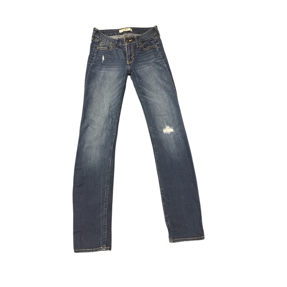 Hollister Women's Straight Leg Blue Jeans - Picture 1 of 4